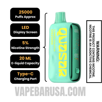Summer Solstice Lost Mary Quasar OS25000 Disposable Vape Specifications