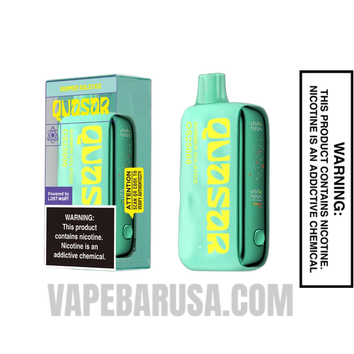 Summer Solstice Lost Mary Quasar OS25000 Disposable Vape with package box