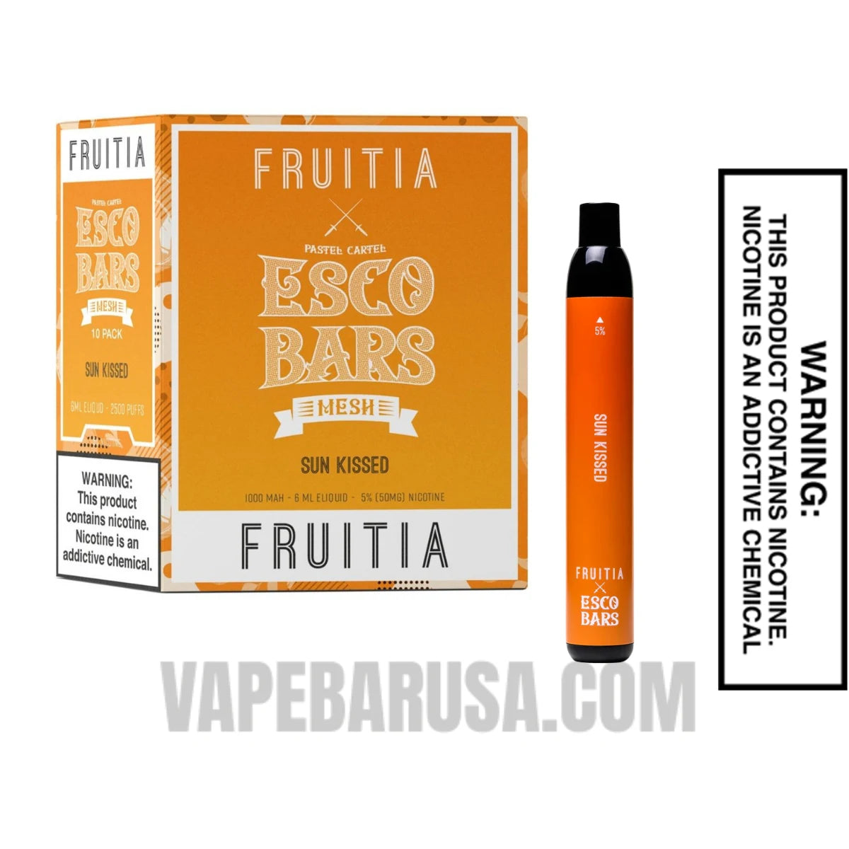 Sun Kissed Esco Bars 2500 Puffs Disposable Vape With Bundle Pack