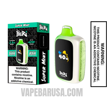 Super Mint Beri Crush 50K Disposable Vape With Package Box