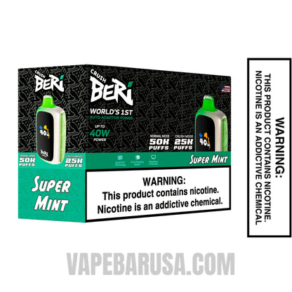 Super Mint Beri Crush 50K Disposable Vape With Bundle Box