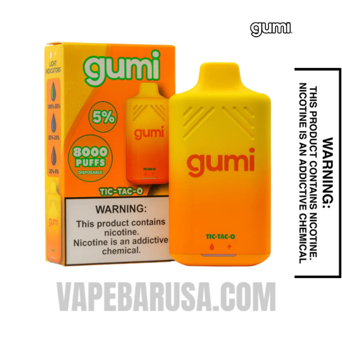 Tic Tac O Gumi Bar Disposable Vape 8000 Puffs With Package Box