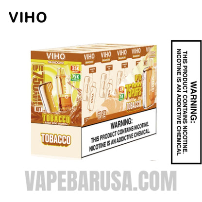 Tobacco VIHO Shadow 75K Vape Kit With Bundle Pack