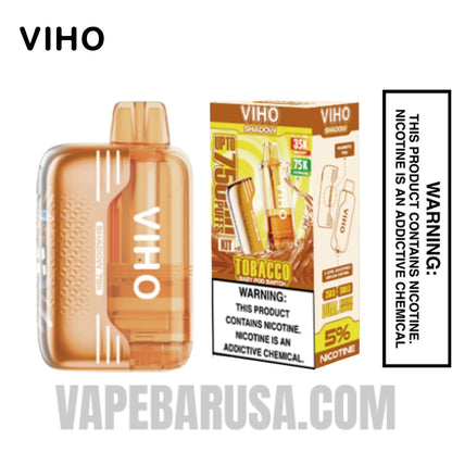 Tobacco VIHO Shadow 75K Vape Kit with Packaging Box