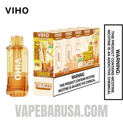 Tobacco VIHO Shadow 75K Vape Pod With Bundle Pack