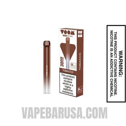 Tobacco Voom Mesh 3000 Puffs Disposable Vape With Package Box