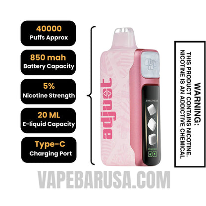 Triple Berry Adjust MySweet 40K Disposable Vape Specifications