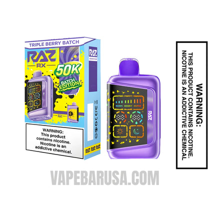 Triple Berry Batch RAZ RX50K Disposable Vape With Package Box
