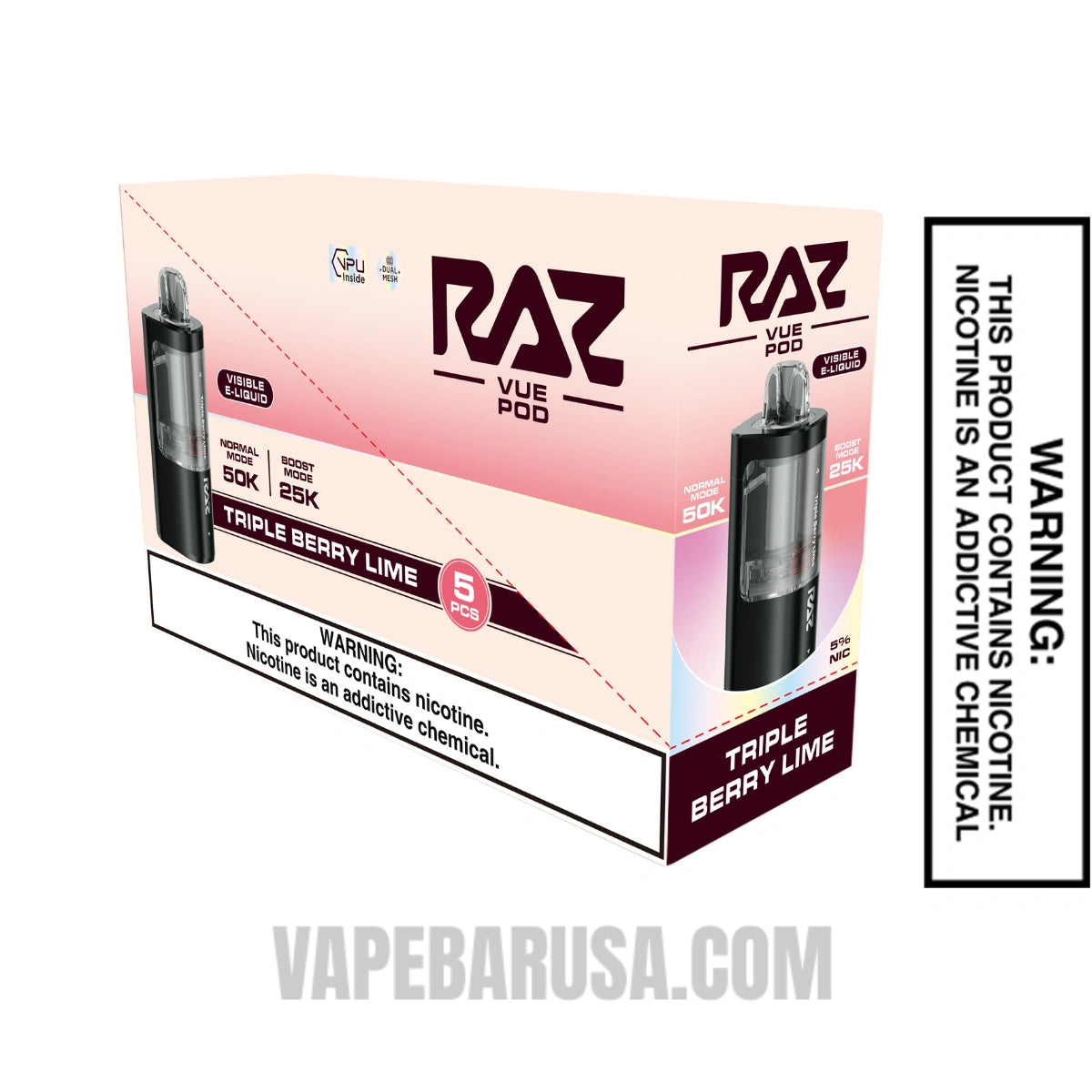 Triple Berry Lime RAZ VUE 50K Disposable Pod With Bundle Pack