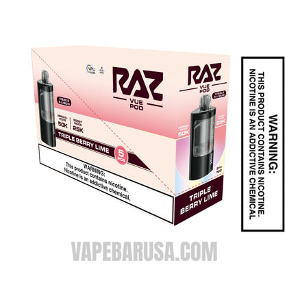 Triple Berry Lime RAZ VUE 50K Disposable Pod With Bundle Pack