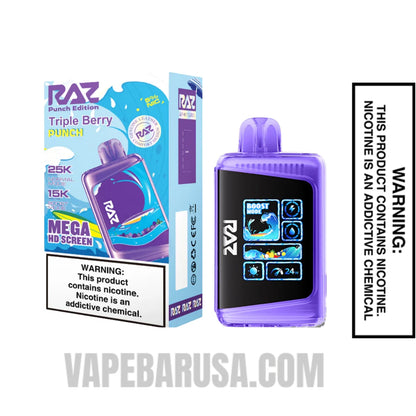 Triple Berry Punch RAZ LTX 25000 Disposable Vape with Package Box