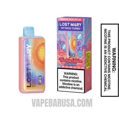 Tropical Baja Blast Lost Mary MT15000 Turbo Vape (Sunday) With Package Box