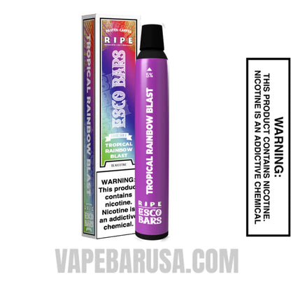 Tropical Rainbow Blast Esco Bars 2500 Puffs Disposable Vape With Package Box