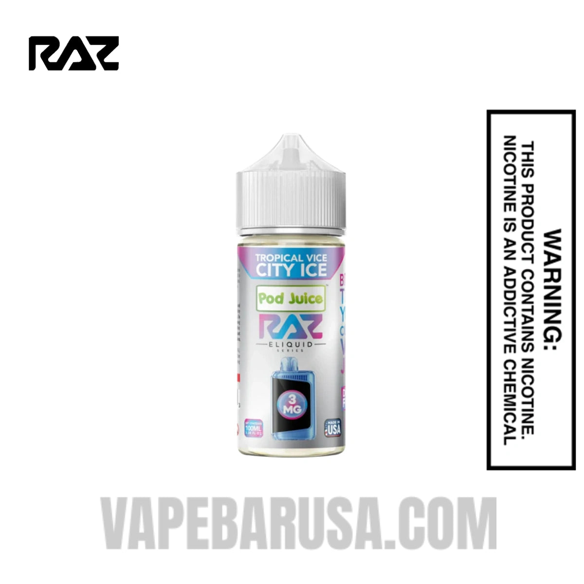 Tropical Vice City Ice RAZ Vape Juice 100 ML