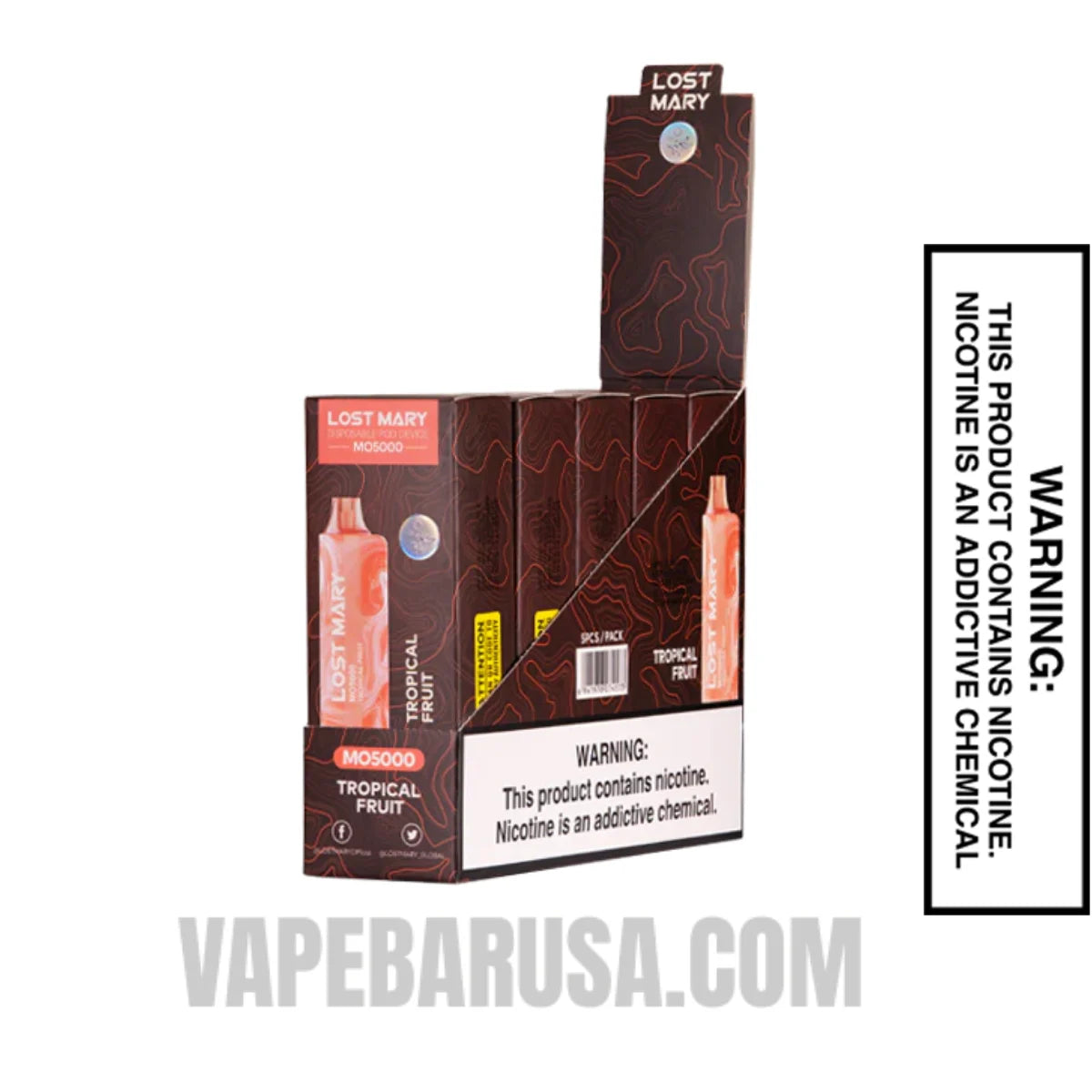 Tropical Fruit Lost Mary MO5000 Disposable Vape With bundle Box