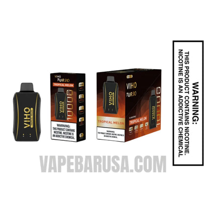 Tropical Melon VIHO Turbo Vape 10000 Puffs With Bundle Pack
