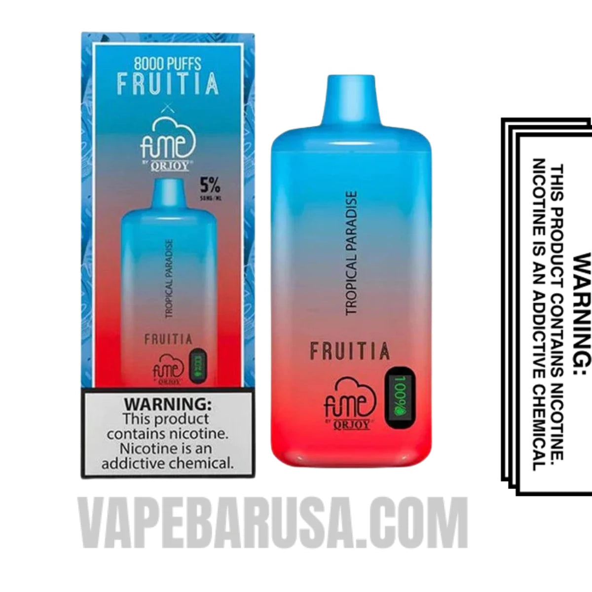 Tropical Paradise Fruitia X Fume Disposable Vape 8000 Puffs With Package Box