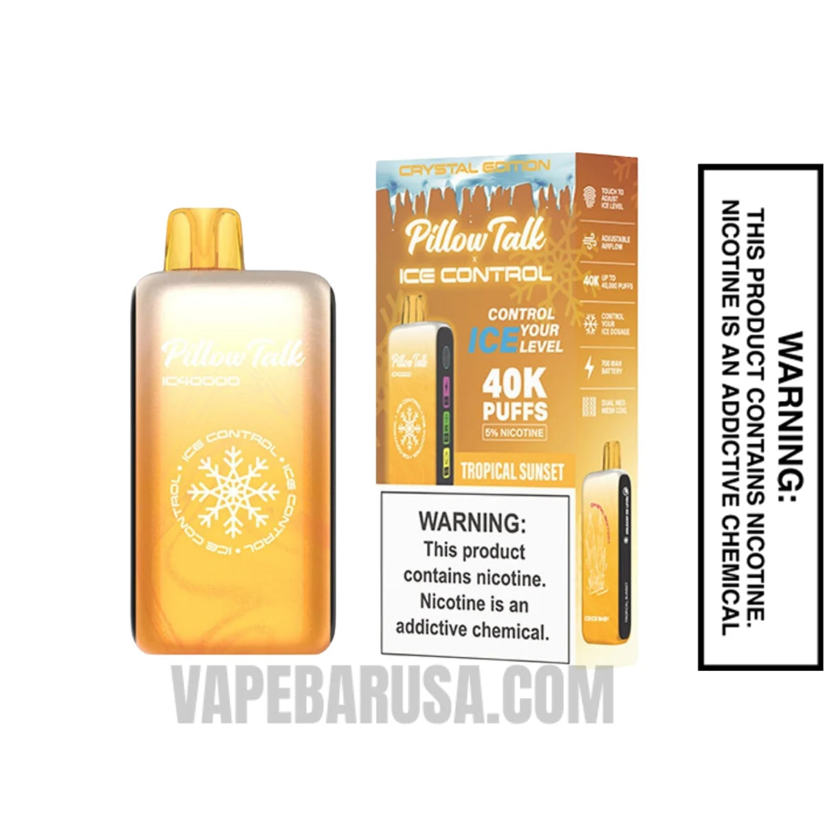 Tropical Sunset Pillow Talk IC40000 Crystal Edition Vape With Package Box