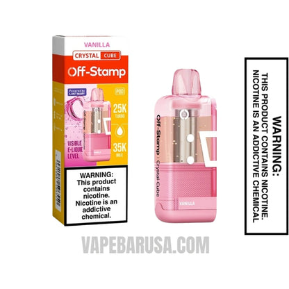 Vanilla Off Stamp X Cube Crystal Cube 35K Vape Pod With Package Box