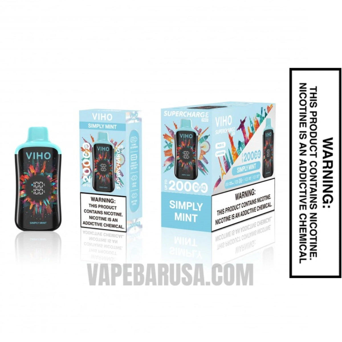 Simply Mint VIHO Supercharge Pro 20K Disposable Vape