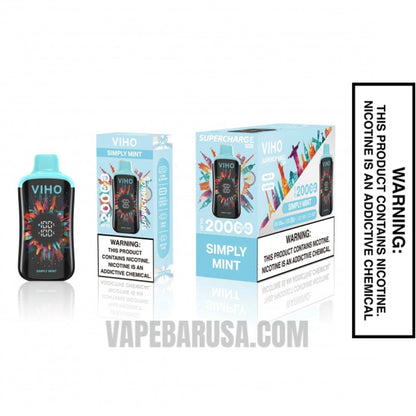 Simply Mint VIHO Supercharge Pro 20K Disposable Vape