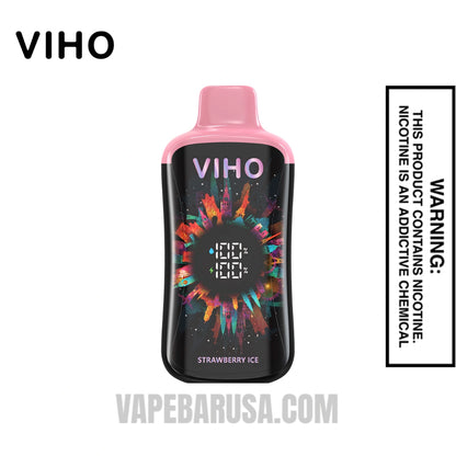 Strawberry Ice VIHO Supercharge Pro 20K Disposable Vape