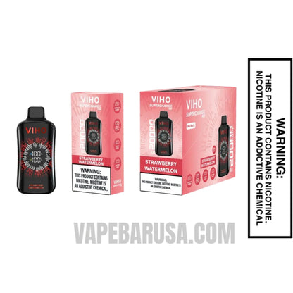 Strawberry Watermelon VIHO Supercharge Pro Disposable Vape With Bundle Box
