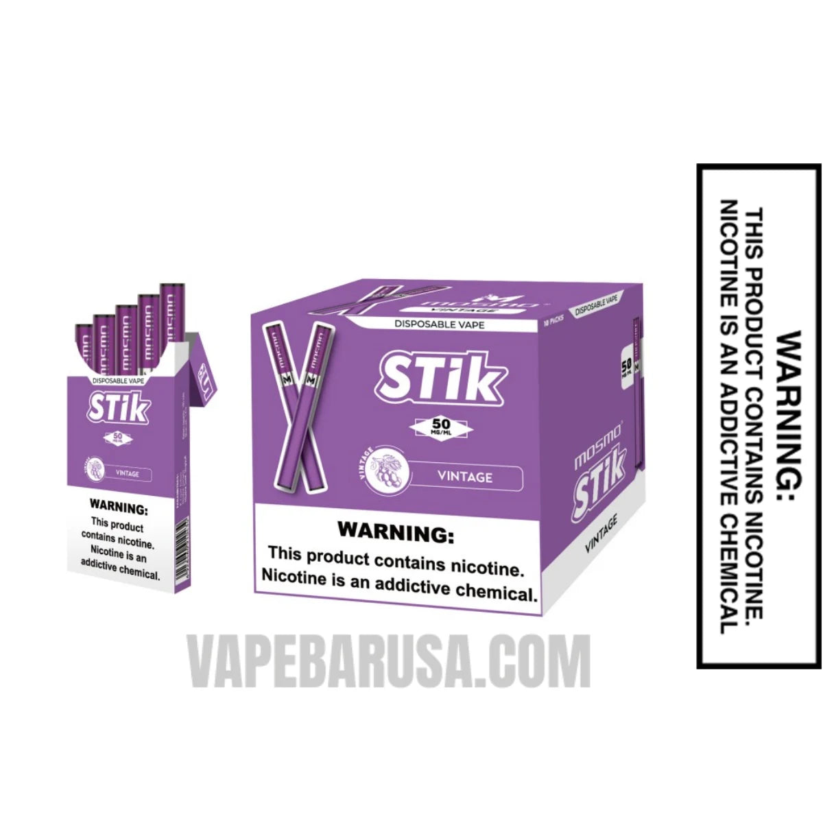 Vintage MOSMO Stik 300 Puffs Disposable With Bundle Pack