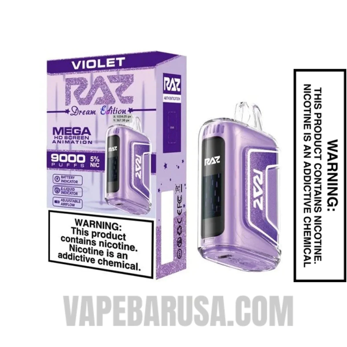 Violet RAZ TN9000 Disposable Vape With Package Box