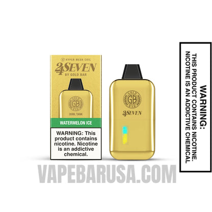 Watermelon Ice Gold Bar 24Seven Disposable Vape with Package Box