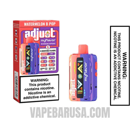 Watermelon B-Pop Adjust MyFlavor 40K Disposable Vape With Package Box