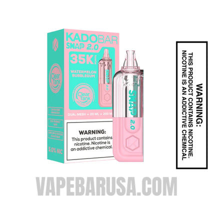 Watermelon Bubblegum Kado Bar Snap 2.0 35K Disposable Vape Pod With Package Box