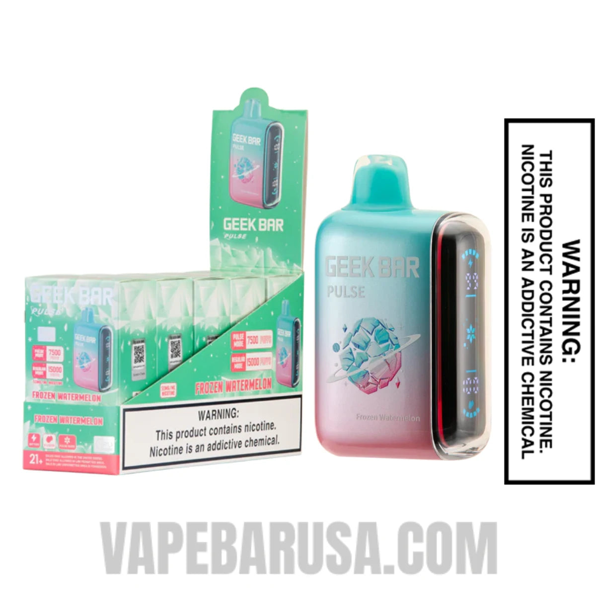 Watermelon Geek Bar Pulse Frozen Edition Vape With Bundle Pack