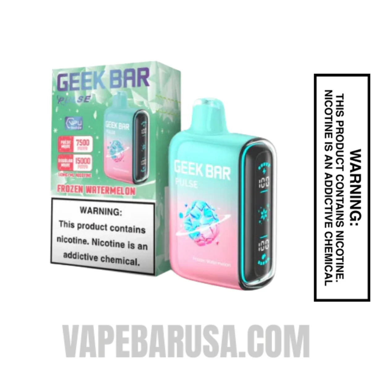 Watermelon Geek Bar Pulse Frozen Edition Vape with Package Box