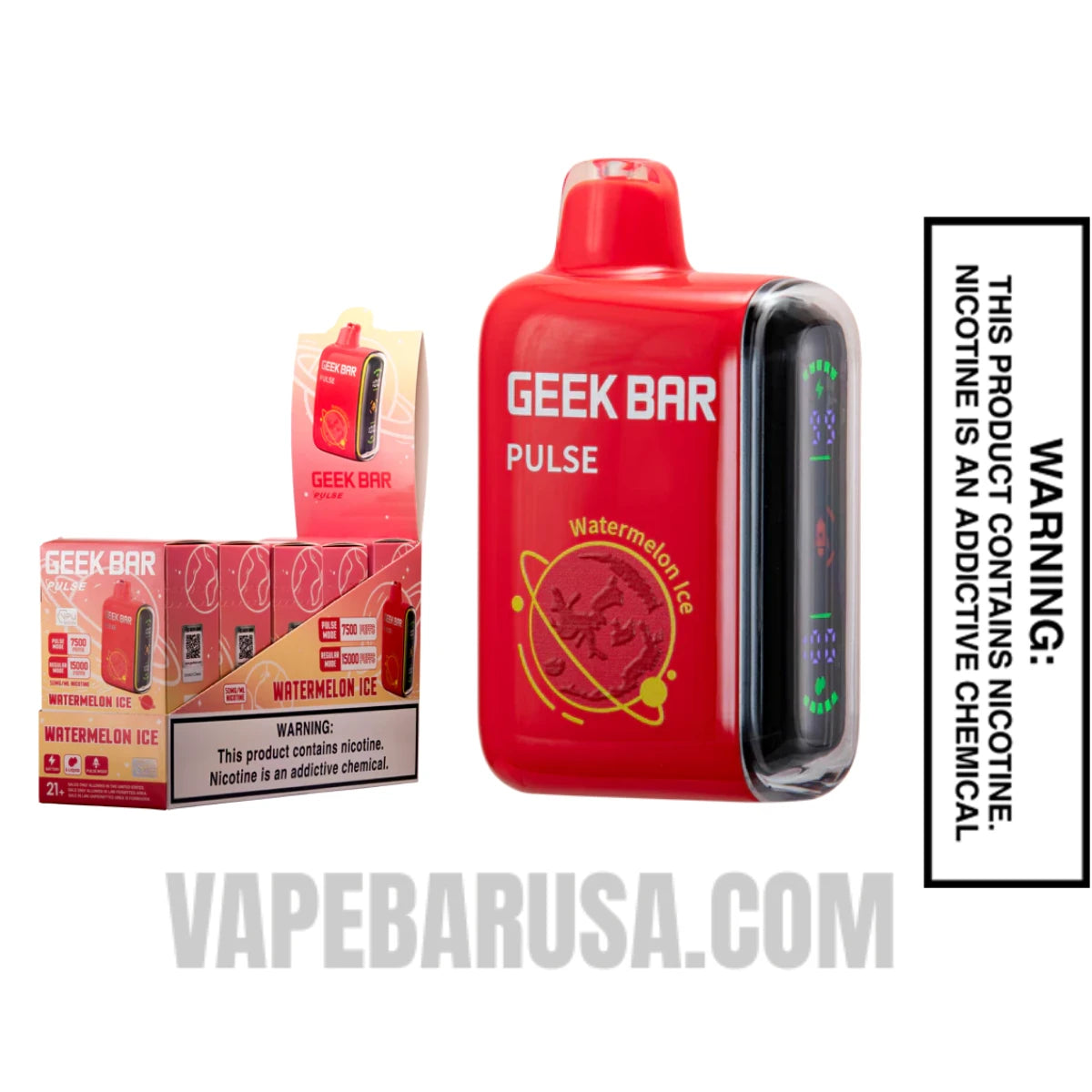 Watermelon Ice Geek Bar Pulse Disposable Vape with Bundle Pack