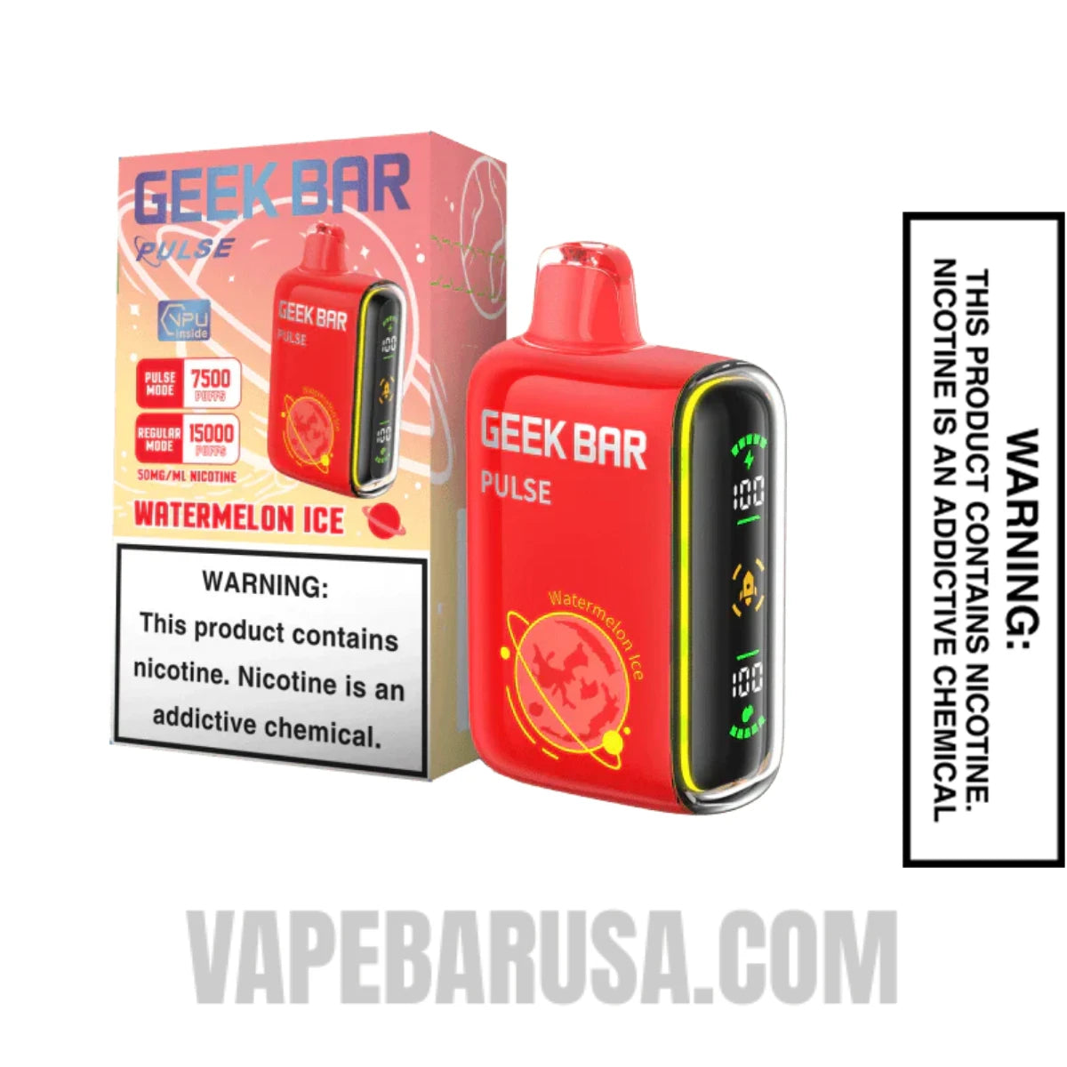 Watermelon Ice Geek Bar Pulse Disposable Vape with Package Box