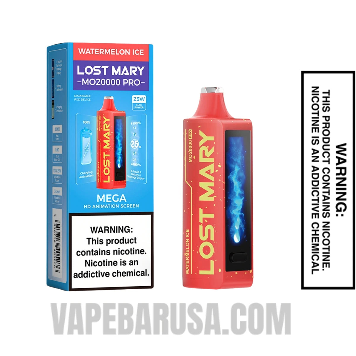 Watermelon Ice Lost Mary MO20000 Pro Vape With Package Box