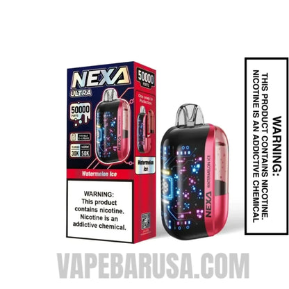 Watermelon Ice Nexa Ultra 50000 Disposable Vape With Package Box