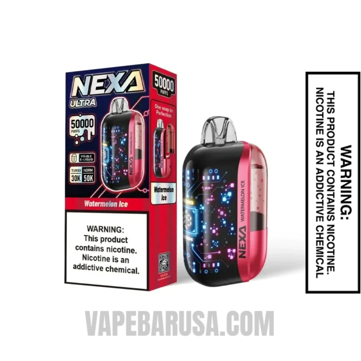 Watermelon Ice Nexa Ultra 50K Disposable Vape With Package Box