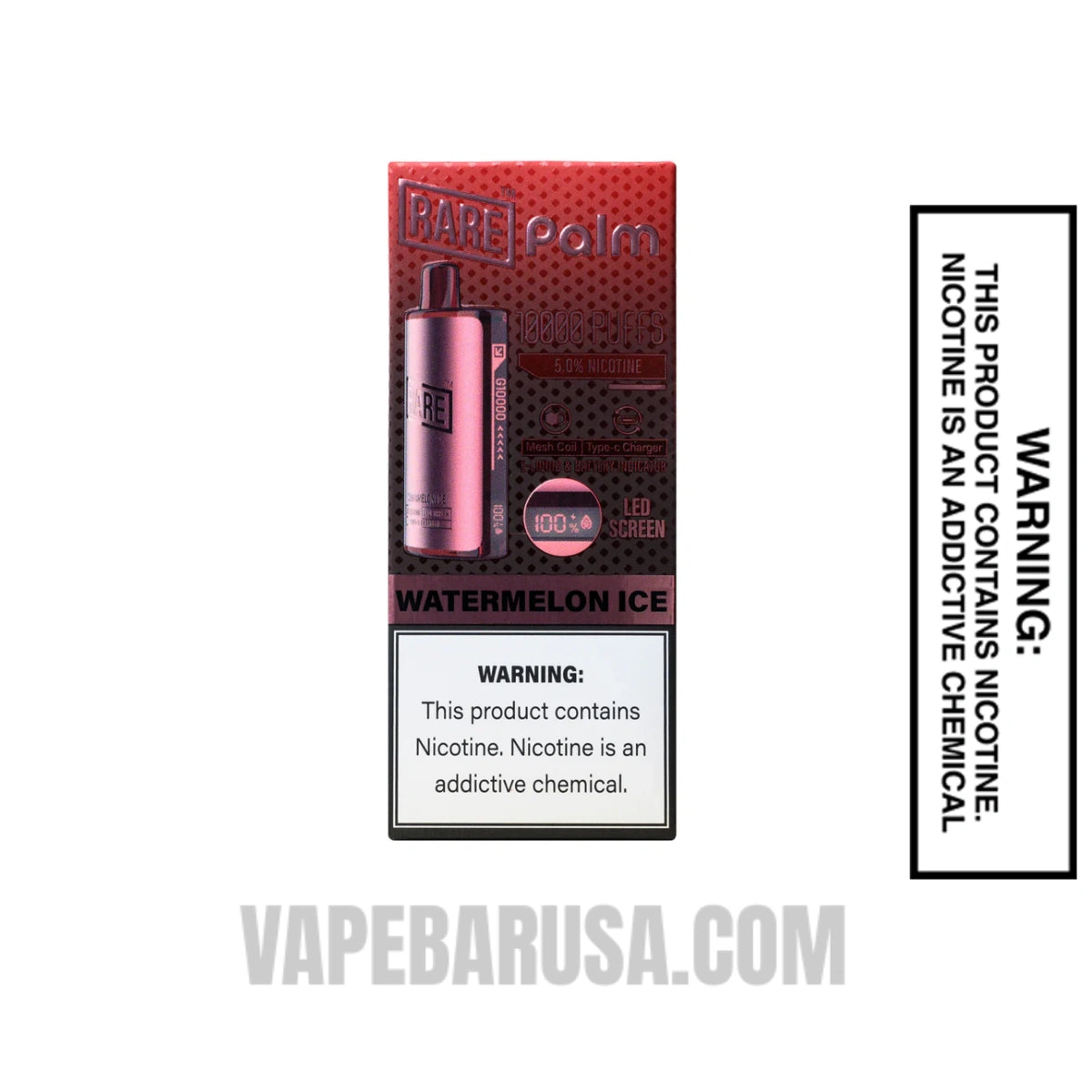 Watermelon Ice Rare Palm 10000 Disposable Vape With Package Box