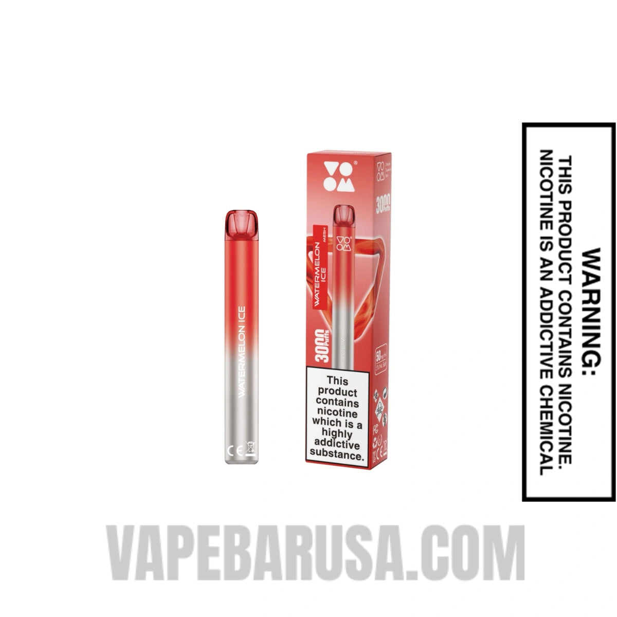 Watermelon Ice Voom Mesh 3000 Puffs Disposable Vape With Package Box
