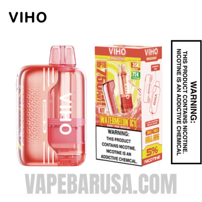 Watermelon Icy VIHO Shadow 75K Vape Kit With Packaging Box