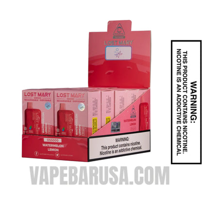 Watermelon Lemon Lost Mary OS5000 Vape With Bundle Pack