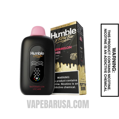 Watermelon Lychee Humble X Fifty Bar 20K Disposable Vape With Package Box