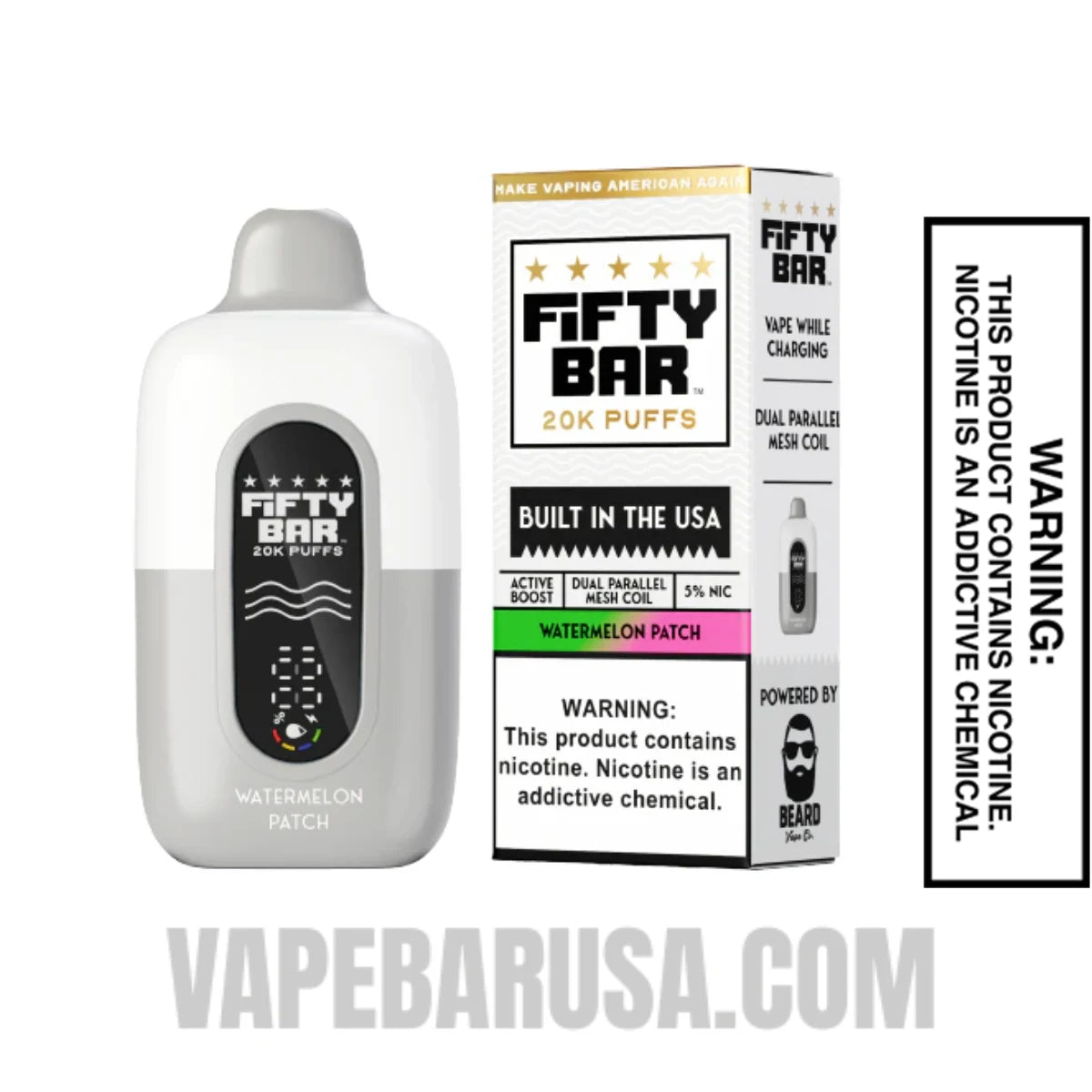 Watermelon Patch Fifty Bar 20k Disposable Vape With Package Box