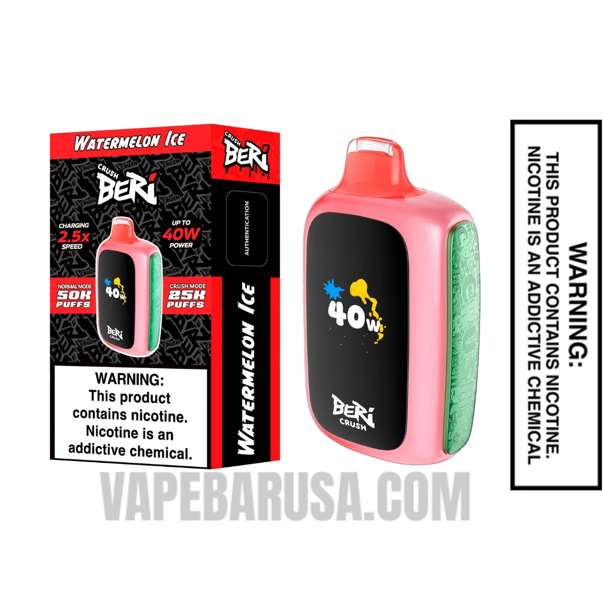 Watermelon Ice Beri Crush 50K Disposable Vape with Package Box