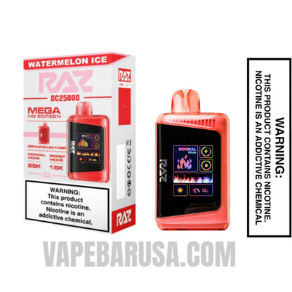 Watermelon Ice RAZ DC25000 Disposable Vape With Package Box