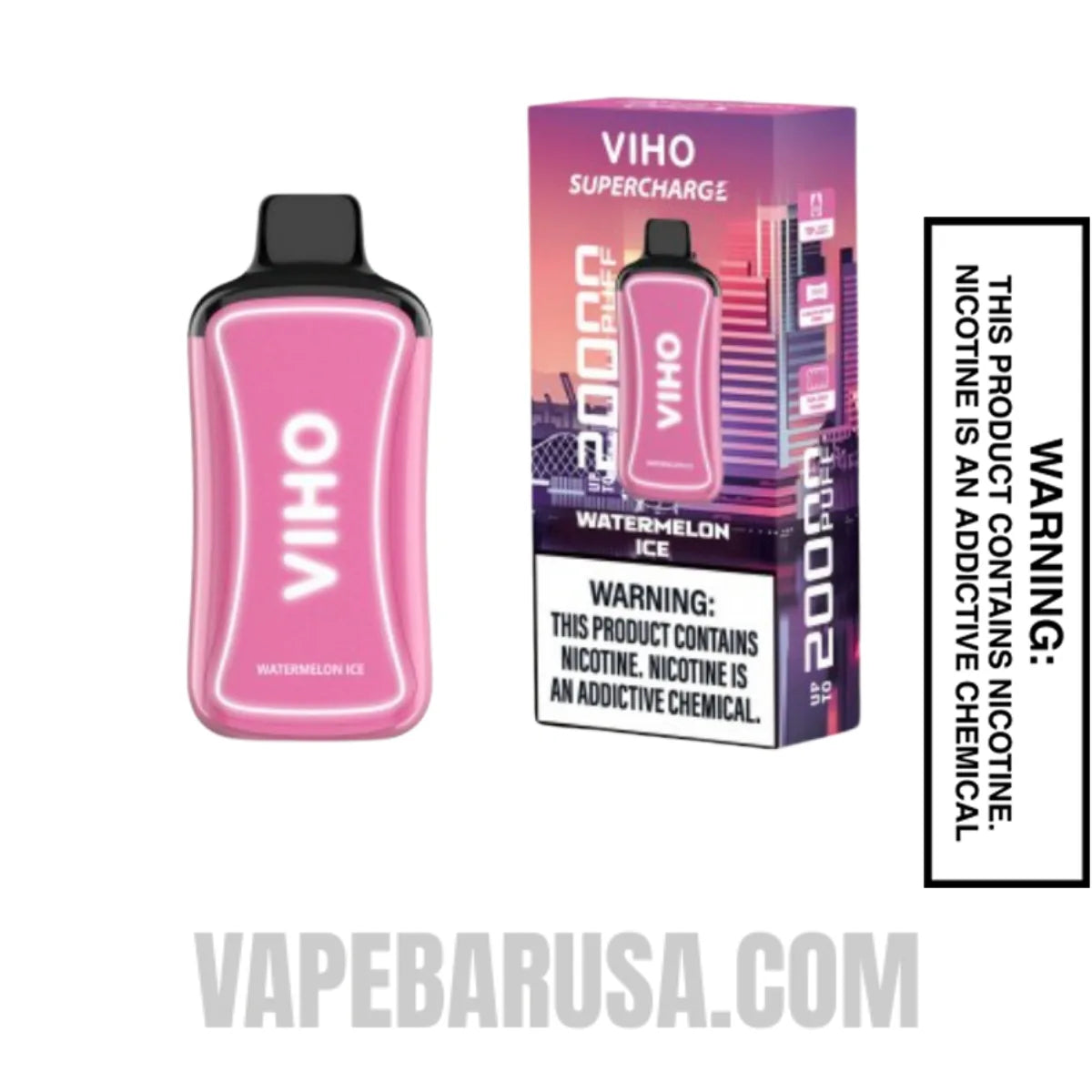 Watermelon Ice VIHO Supercharge 20000 Puffs Vape With Package Box