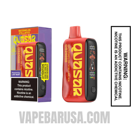 Watermelon Stellar Ice Lost Mary Quasar OS25000 Disposable Vape with package box
