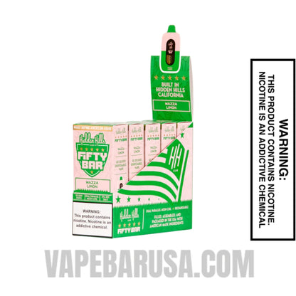Wazza Limon Hidden Hills X Fifty Bar 20k Disposable Vape With Bundle Pack